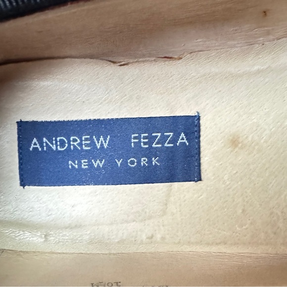 Andrew Fezza Size 10 1/2 Men’s Black Leather Dresss Shoes. - Picture 7 of 13